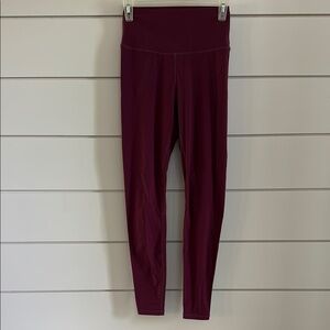 Purple High-Waist Stretch Leggings